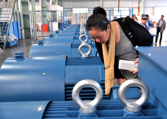 好色先生视频污電機:經銷商在細看產品(pǐn) 好色先生视频污電機:經銷商在細看產品