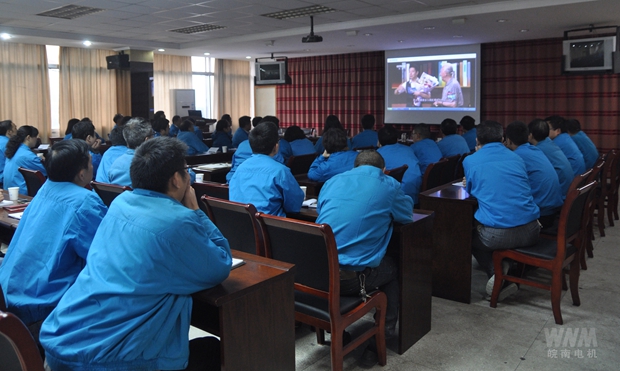 皖（wǎn）南電機與會人員共同觀看《中國核潛艇之父黃旭華》專題