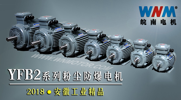 YFB2係列(liè)粉塵防爆型電機入選2018年(nián)安徽工業精品名單 YFB2係列粉塵防爆型電機入選2018年安徽工業精品(pǐn)名(míng)單