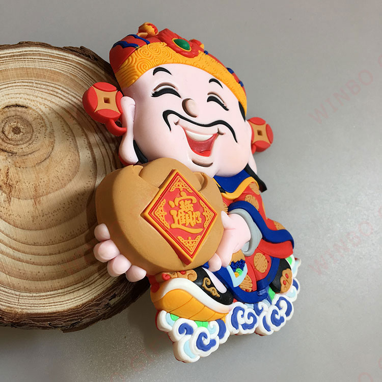 祿星立體PVC軟膠冰箱貼左側麵